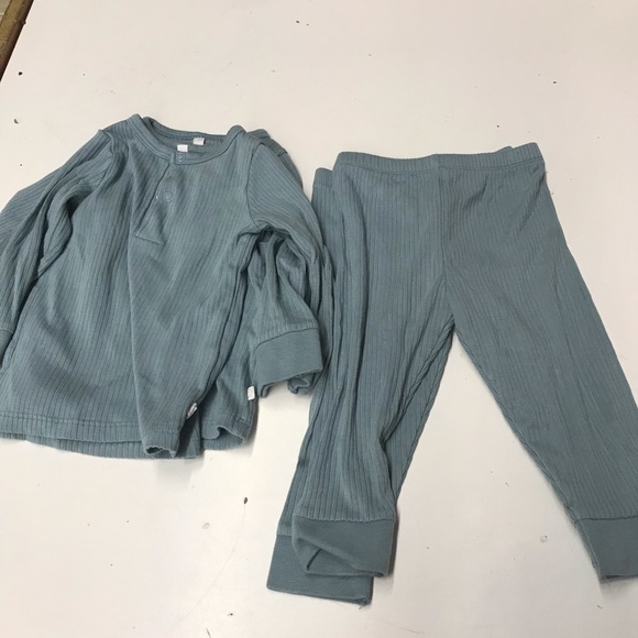 MORI Baby Sky Blue Bamboo/Organic Cotton 2 PC SET 9-12 month Rib Knit Boys/Girls - Picture 9 of 9